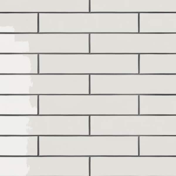 Menorca White 3 in. x 13 in. Ceramic Wall Tile (6.44 sq. ft./Case)
