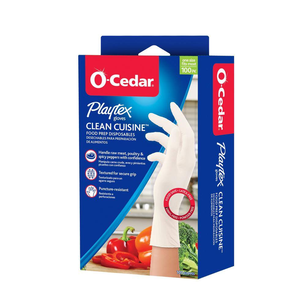 UPC 041785999912 product image for O-Cedar Playtex Clean Cuisine White Nitrile Gloves, 1-Size Fits Most (100-Pack) | upcitemdb.com