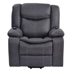 Gray Foam Power Lift Chair with Adjustable Massage Function Heating System