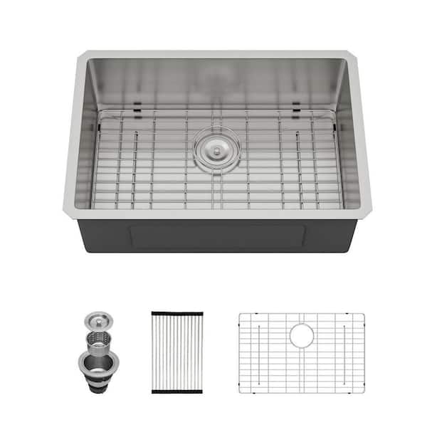 LANDOLT 27 in. Undermount Single Bowl 18-Gauge 304 Stainless Steel