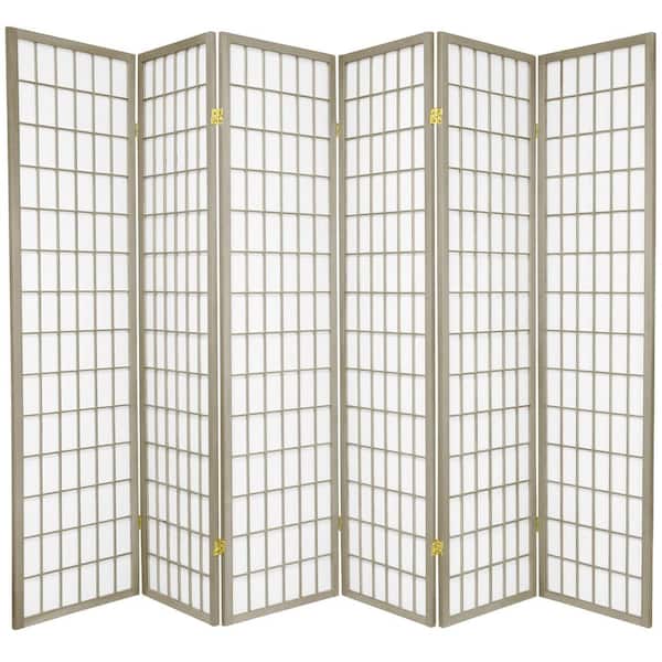 6 Panel Oriental Beauties Screen Room Divider Wood Folding Partition Top Quality 