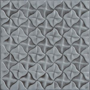 Granny's Pinwheel Quilt Moss Gray 1.6 ft. x 1.6 ft. Decorative Foam Glue Up Ceiling Tile (21.6 sq. ft./case)
