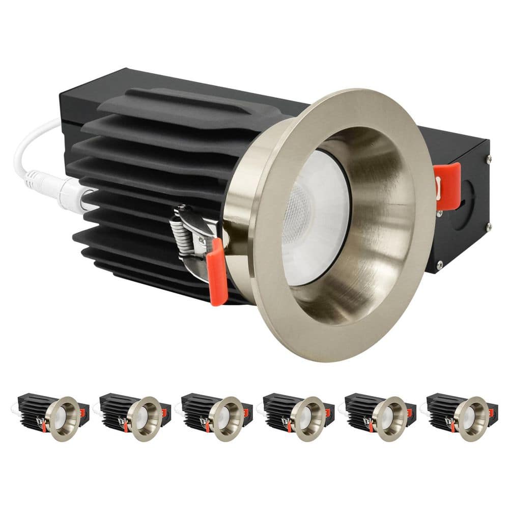 3 In. Integrated LED Regressed Light with Round Brushed Nickel Trim, 5CCT, 15/20W, 1450/2100LM Dimmable, 60° Beam 6 Pack price history on PriceWatchPro