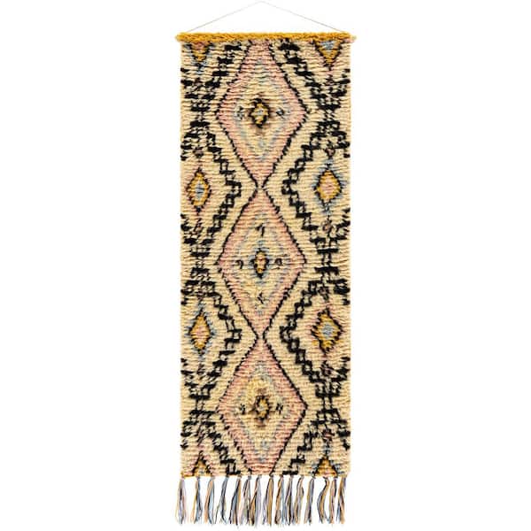Livabliss Tolfdir 24 in. x 63 in. Cream Wall Hanging
