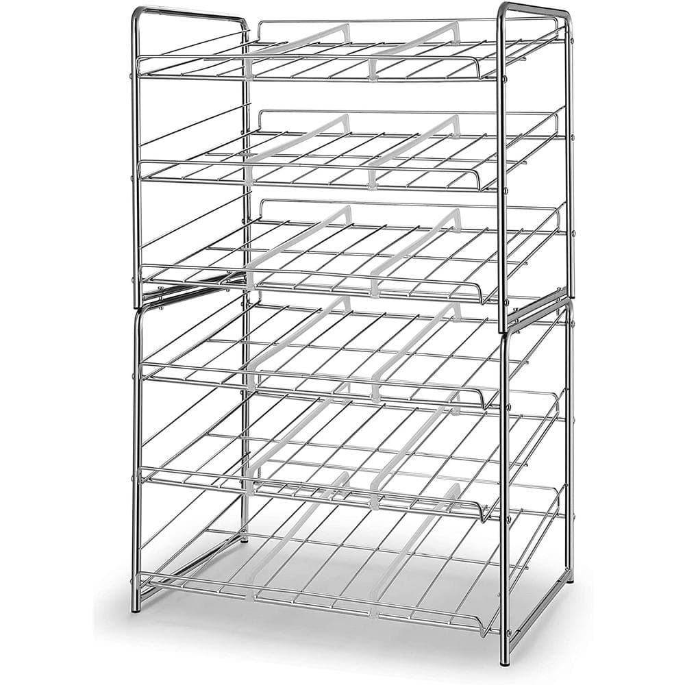 Reviews for Oumilen Set of 2 Stackable Can Rack Organizer, 3Tier Can
