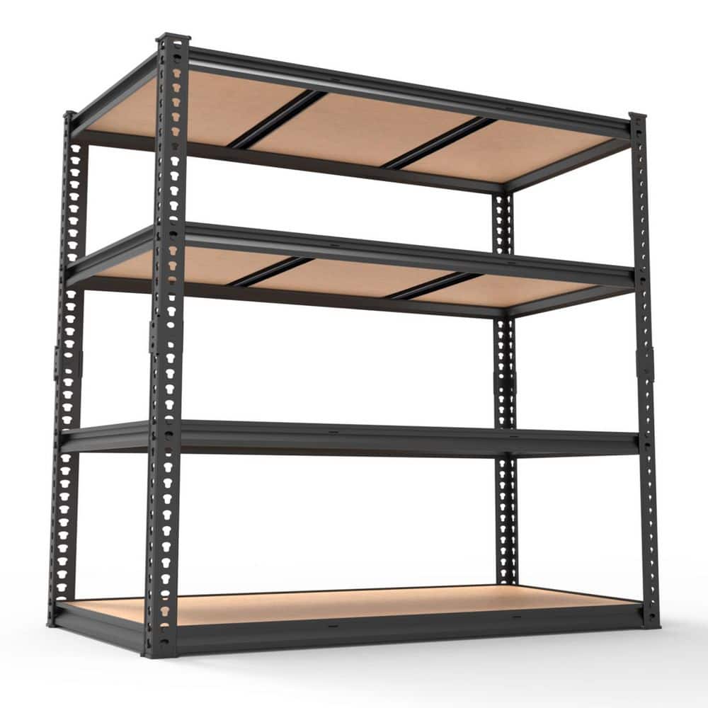 4 Tiers Steel Adjustable Garage Storage Shelving Unit in Black (48.03 in. W x 60.43 in. H x 23.62 in. D) price history on PriceWatchPro