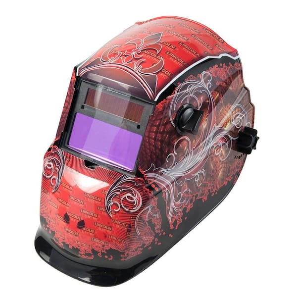 Lincoln Electric Auto-Darkening Welding Helmet with Variable Shade Lens No. 7-13 (1.73 x 3.82 in. Viewing Area), Grunge Design