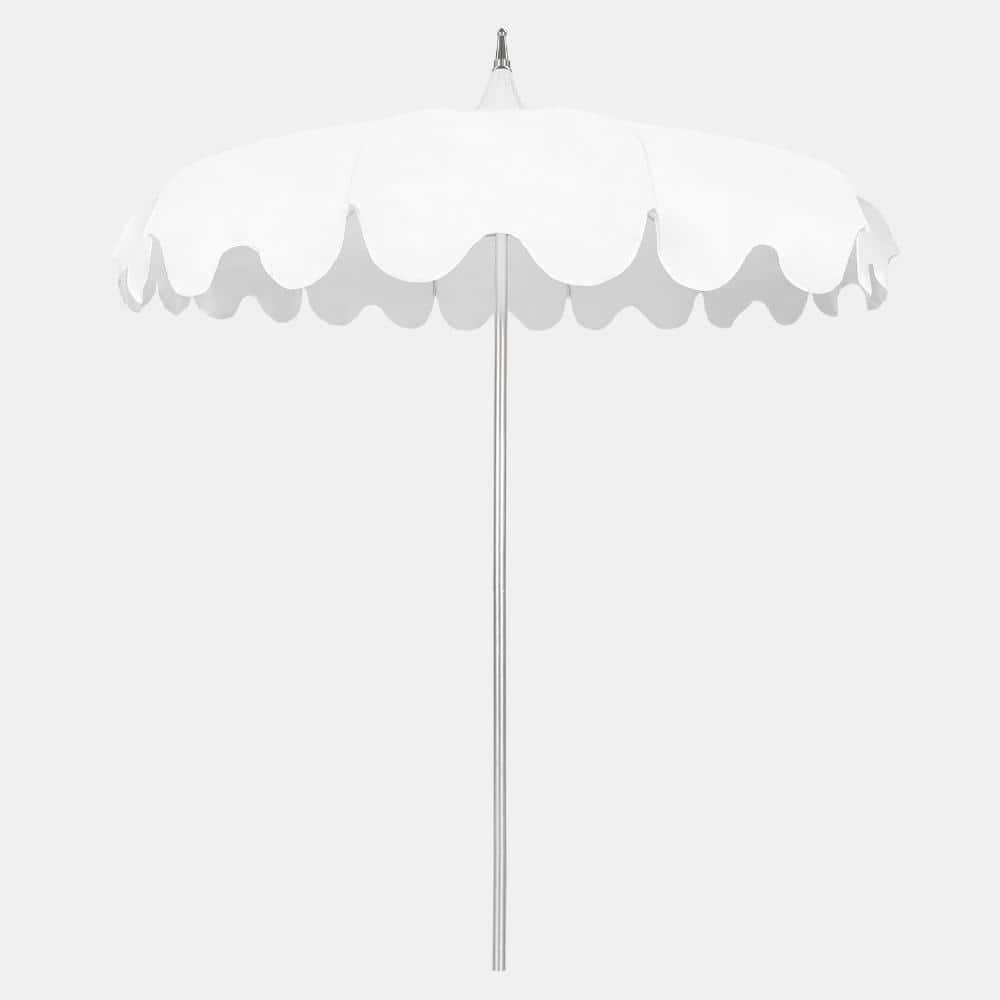7FT Outdoor White Curve Pagoda Market Patio Umbrella - UPF 50+, Heavy Duty Aluminum Frame,for Garden Poolside price history on PriceWatchPro