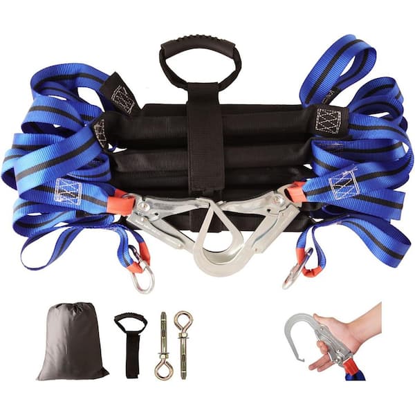 16.6 ft. 2-Story Fire Escape Ladder with Heavy Hooks Widened Webbing Anti-Slip Portable 1400 lbs. Capacity