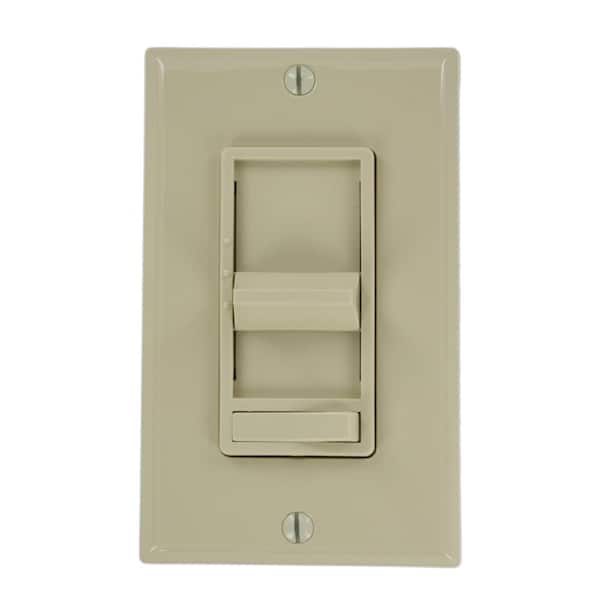 Leviton 1.5 Amp Decora SureSlide 3-Way Slide Step Fan Speed Control, Ivory 6629-3I