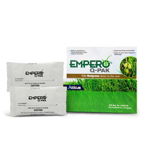 Empero Q-Pak Nutsedge Killer (2 Pack) Pre-Measured Herbicide with Pre-Mixed Surfactant Custom Dose for Lawn & Landscape