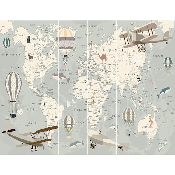 Walltastic Map of the World Wall Mural