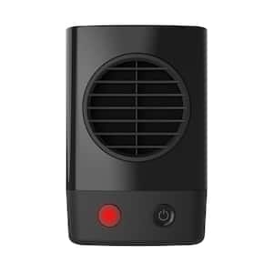 MyHeat 400-Watt 6.2 in. Black Electric Mini Compact Personal Ceramic Space Heater with Overheat Protection Auto Shut-Off