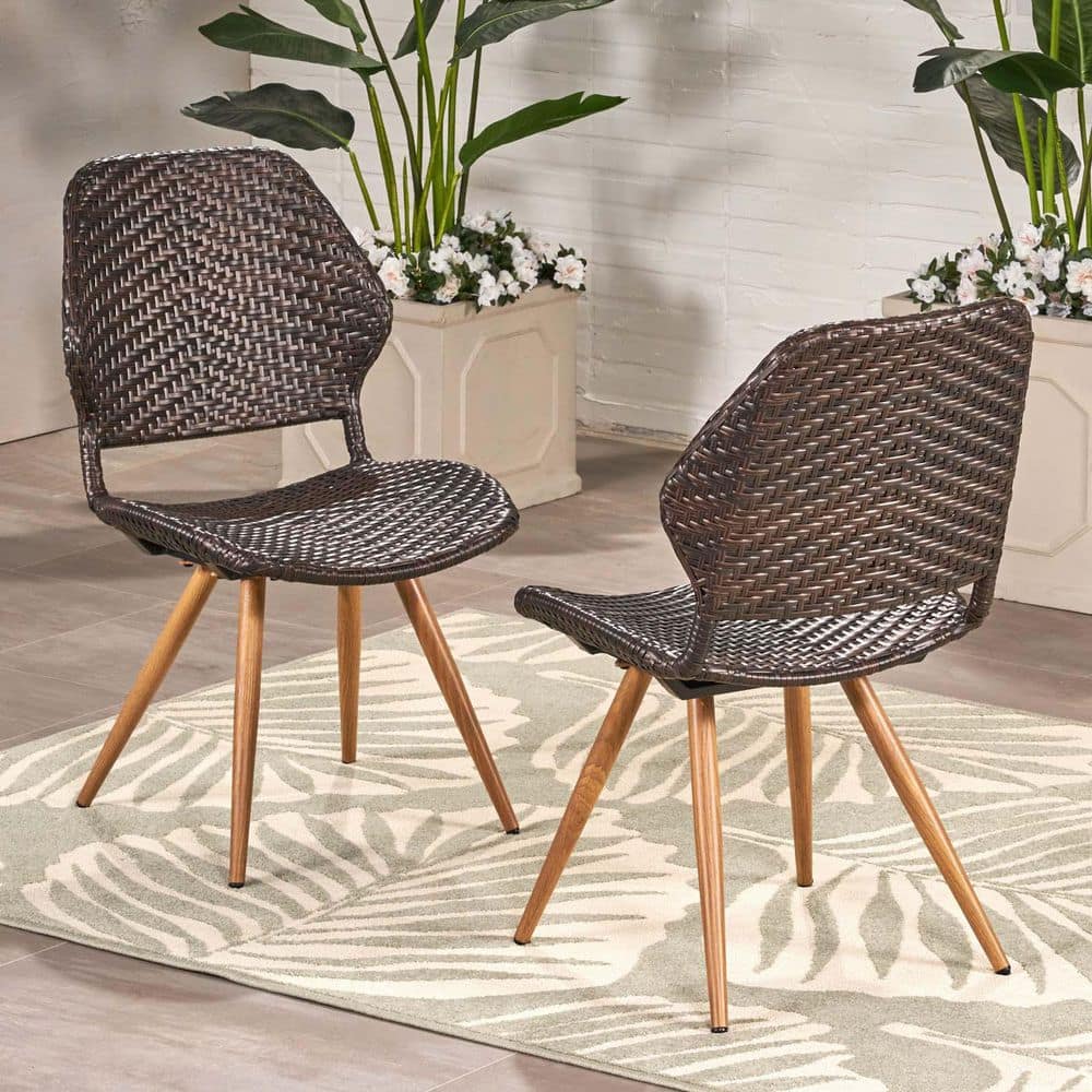Wicker Chairs Bistro Chairs Outdoor Dining Chairs,Weather Resistant Lounge 