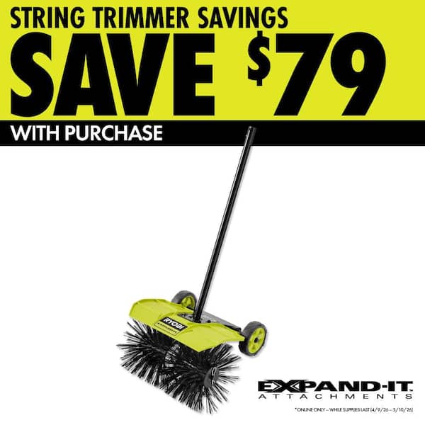 40V HP Brushless 17" Cordless Attachment Capable String Trimmer with Sweeper Attachment, 4.0 Ah Battery & Charger