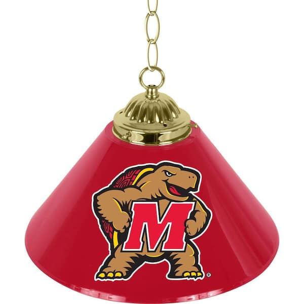 Trademark Maryland University 14 in. Single Shade Stainless Steel Hanging Lamp