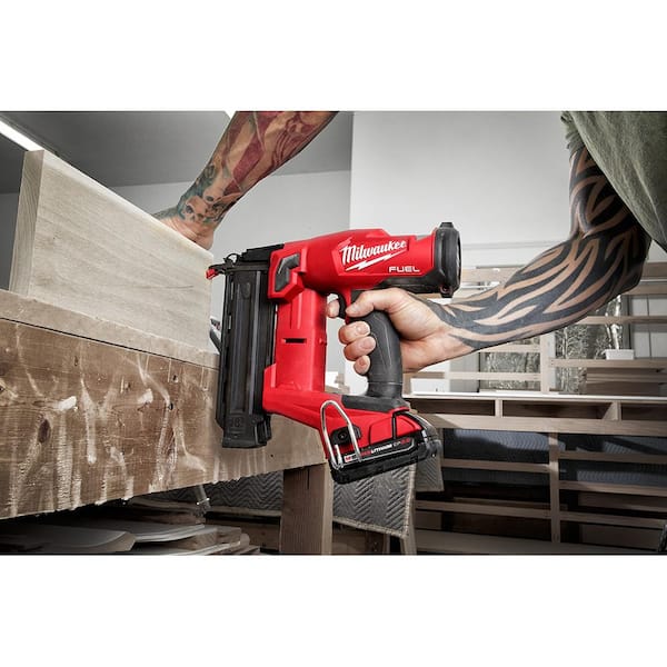 Have a question about Milwaukee M18 FUEL 18-Volt Lithium-Ion Brushless  Cordless Gen II 18-Gauge Brad Nailer Woodworking Kit (3-Tool) w/PACKOUT  Tool Box? - Pg 5 - The Home Depot