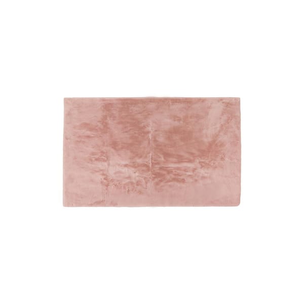 Luxe Faux Fur Luxe Faux Rabbit Fur Blush Pink 3 ft. x 5 ft. 25 mm Pile 900 GSM Rectangular Area