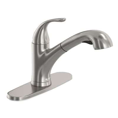 Market Single-Handle Pull-Out Kitchen Faucet with TurboSpray and FastMount in Stainless Steel