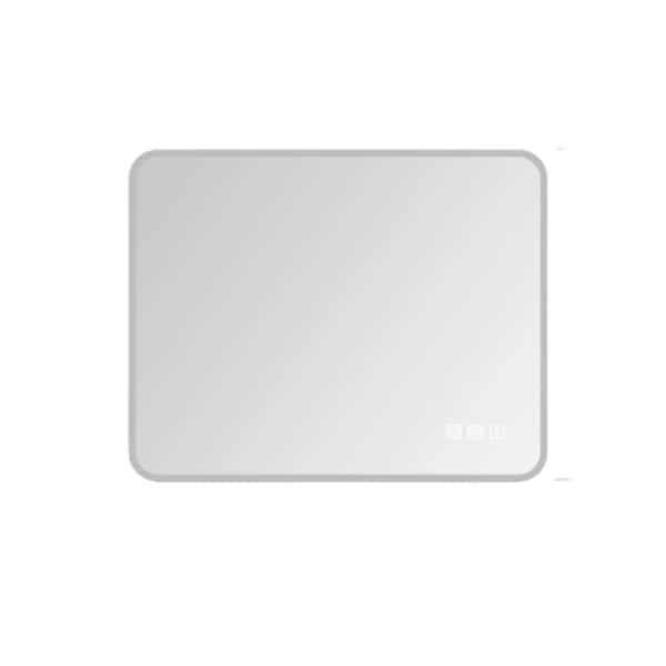 JimsMaison 32 in. W x 24 in. H Rectangular Frameless Wall-Mount Anti-Fog LED Light Bathroom Vanity Mirror