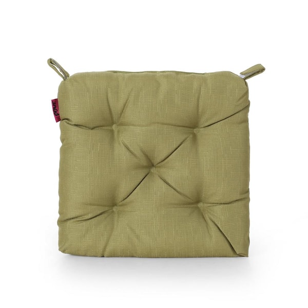 Unbranded 16 in. x 3 in. Green Squre Soft Confortable Solid Tufted Outdoor Chair Seat Cushion (1-Pack)