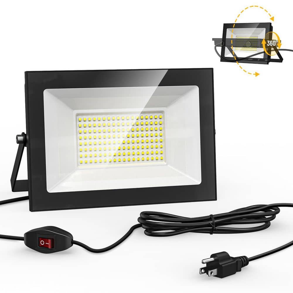 110 Volt 11000 Lumen Integrated LED Work Light, 110W Portable Floodlight with 13 ft. Cord IP66 Waterproof for Garage price history on PriceWatchPro