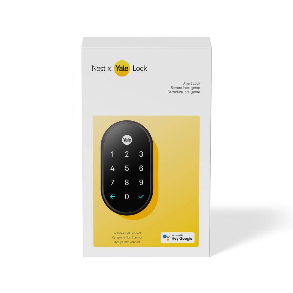 Buy Nest x Yale Lock TamperProof Smart Deadbolt Lock with Nest Connect Black Suede Online