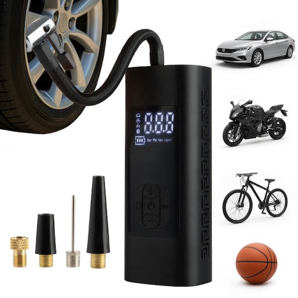 Tire Inflator Portable Air Compressor for Car Tires 150PSI 6000mAh Cordless Air Pump for Balls, Bike, or Motorcycle