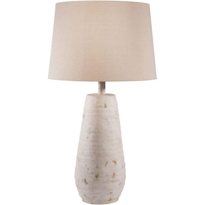Nelson 26 in. Antiqued White Indoor Table Lamp
