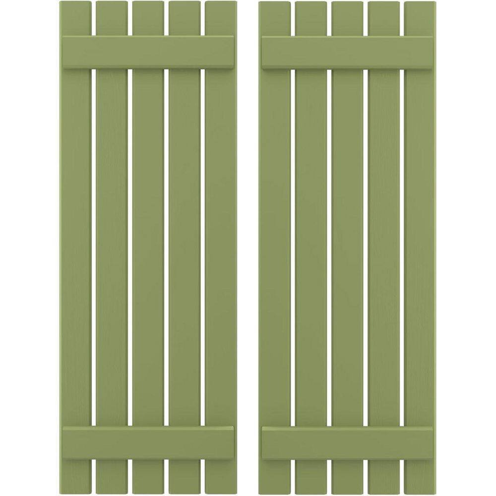 19-1/2 in. W x 58 in. H Americraft 5-Board Exterior Real Wood Spaced Board and Batten Shutters in Moss Green price history on PriceWatchPro