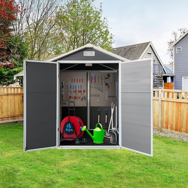 6 ft. W x 4 ft. D Reins Shed with Floor and Lockable Door (24 sq