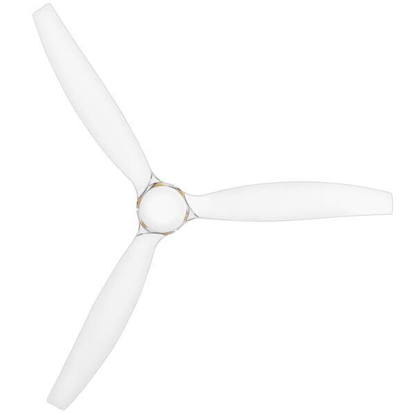 HINKLEY - Facet 60.0 in. Indoor/Outdoor Integrated LED Heritage Brass Ceiling Fan with Remote Control