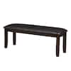 Steve Silver Ally 19.5 in. H Dark Brown Vinyl Dining Bench AS700BNC ...