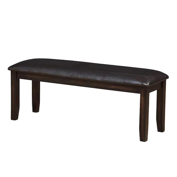 Steve Silver Ally 19.5 in. H Dark Brown Vinyl Dining Bench