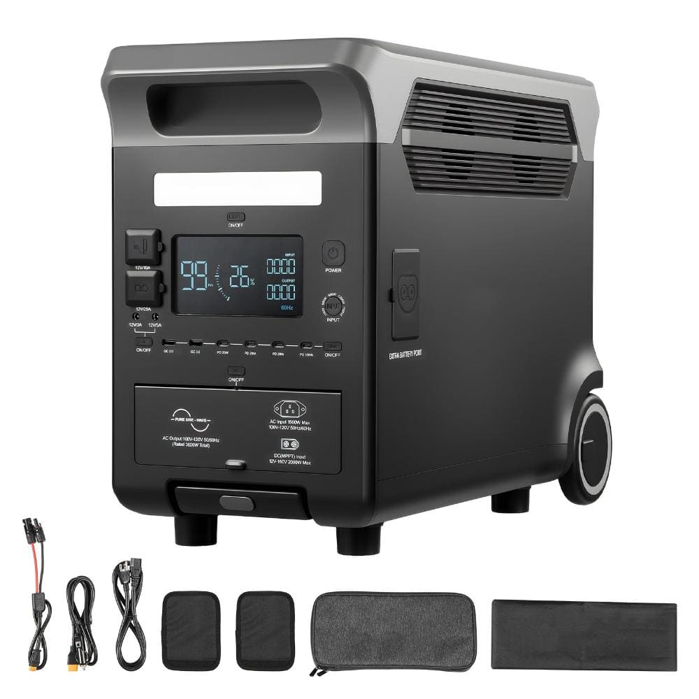 3600W 3840Wh Portable Power Station with 10 Output Ports and Expandable LiFePO4 Battery Backup price history on PriceWatchPro