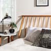 Walker Edison Furniture Company Spindle Back Solid Wood Queen Bed in Caramel HDQSPINCA