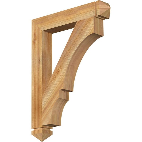 Ekena Millwork 4 in. x 34 in. x 26 in. Western Red Cedar Balboa Arts and Crafts Rough Sawn