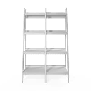 Ritter White Ladder Bookcase Bundle (4-Shelf)