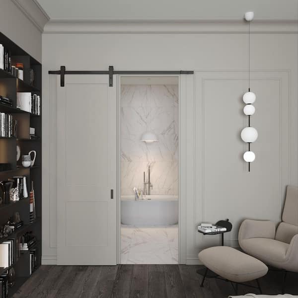 22 in. x 96 in. Double Panel Solid Core Composite Primed Smooth Texture Interior Door Slab