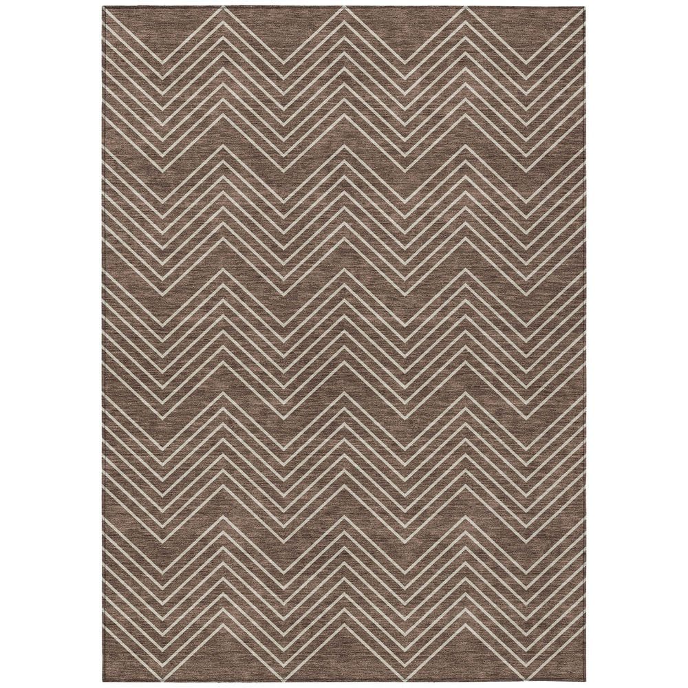 Chantille Machine Washable Indoor/Outdoor Abstract ACN2390 Brown 3 ft. x 5 ft. Area Rug price history on PriceWatchPro
