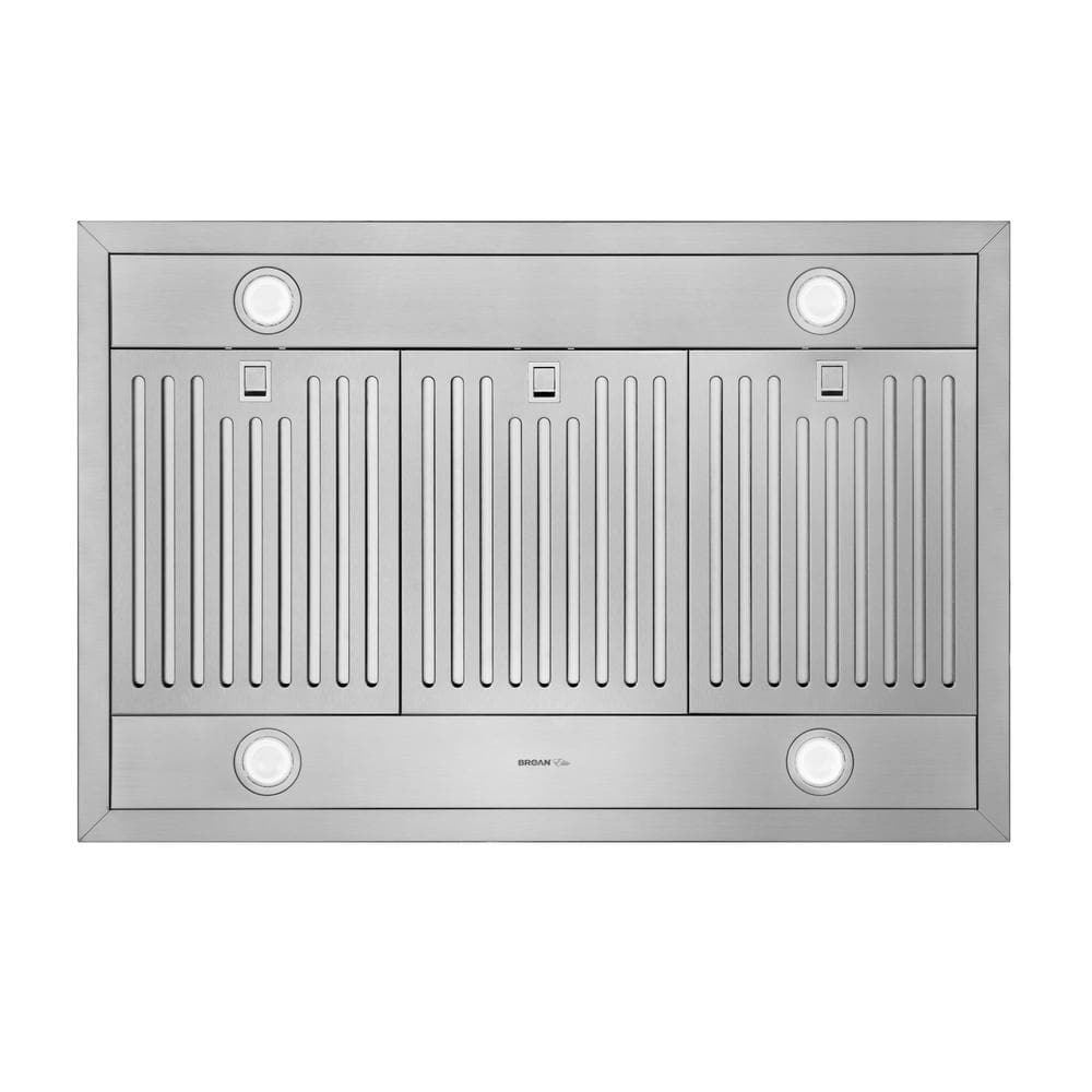 Broan 36" Stainless Steel Convertible Island Range Hood with LED Lighting