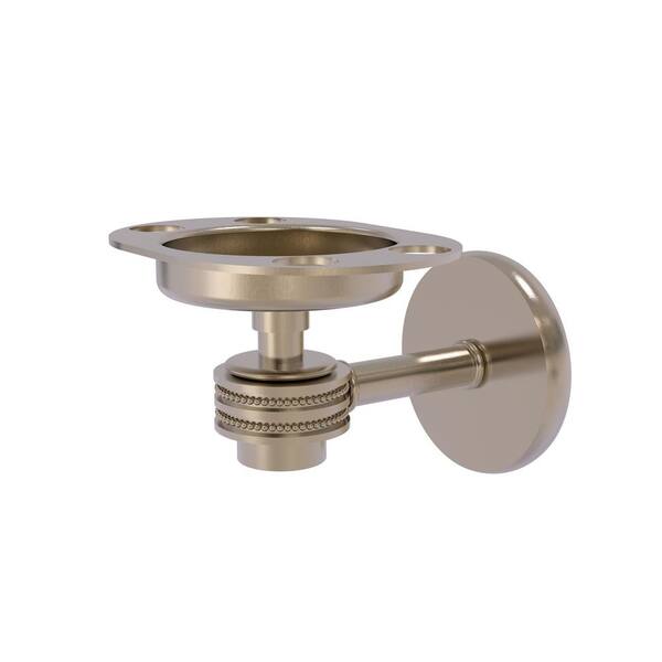 Allied Brass Satellite Orbit One Polished Brass Tumbler and Toothbrush  Holder - Dotted Accents