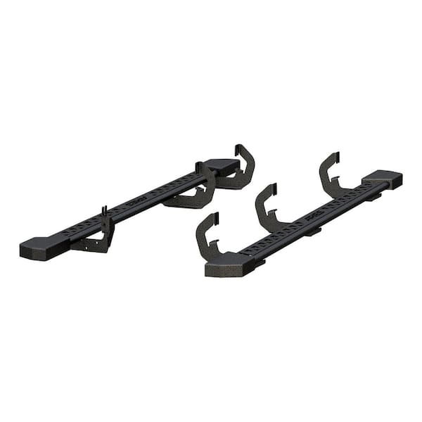Aries Black Steel Rocker Step Guard Running Boards, Select Chevrolet Silverado, GMC Sierra 1500, 2500, 3500 HD