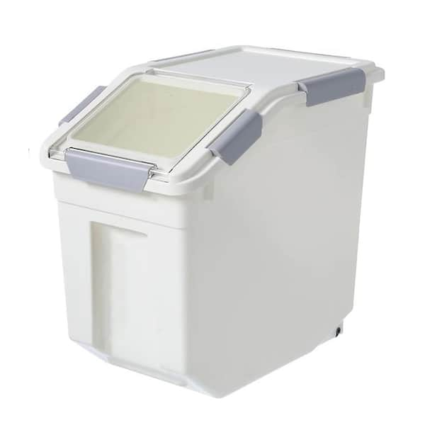 33 Liter Rice Storage Container with Wheels and Measuring Cup, White (Set  of 2) 2FC007GY-XXL - The Home Depot