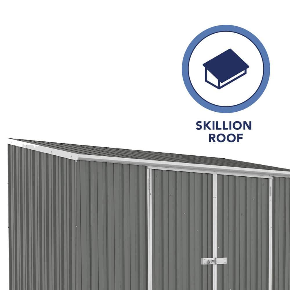 Woodland Gray 10' x 5' Galvanized Steel Storage Shed