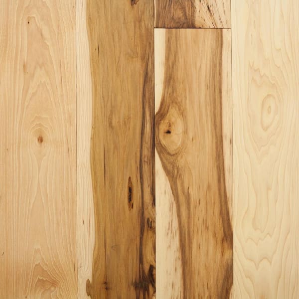Blue Ridge Hardwood Flooring Take Home Sample - Brushed Hickory Natural Sawn Engineered Hardwood Flooring- 5 in. x 7 in.