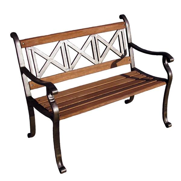 Triple Cross Outdoor Bench Hd6132 Ab The Home Depot