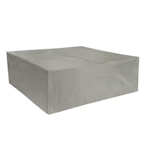 Bonanza 66 in. Grey Square Table and Chair Cover