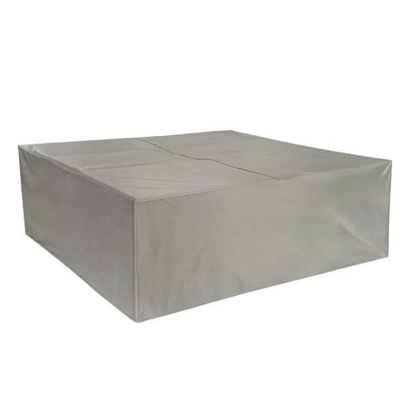Cover Bonanza Bonanza 66 in. Grey Square Table and Chair Cover