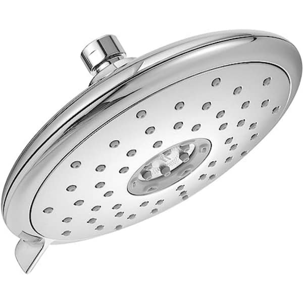 Unbranded Adjustable Shower Head 4-Spray Patterns with 1.8 GPM 7 in. Wall Mount Rain Fixed Shower Head in Polished Chrome